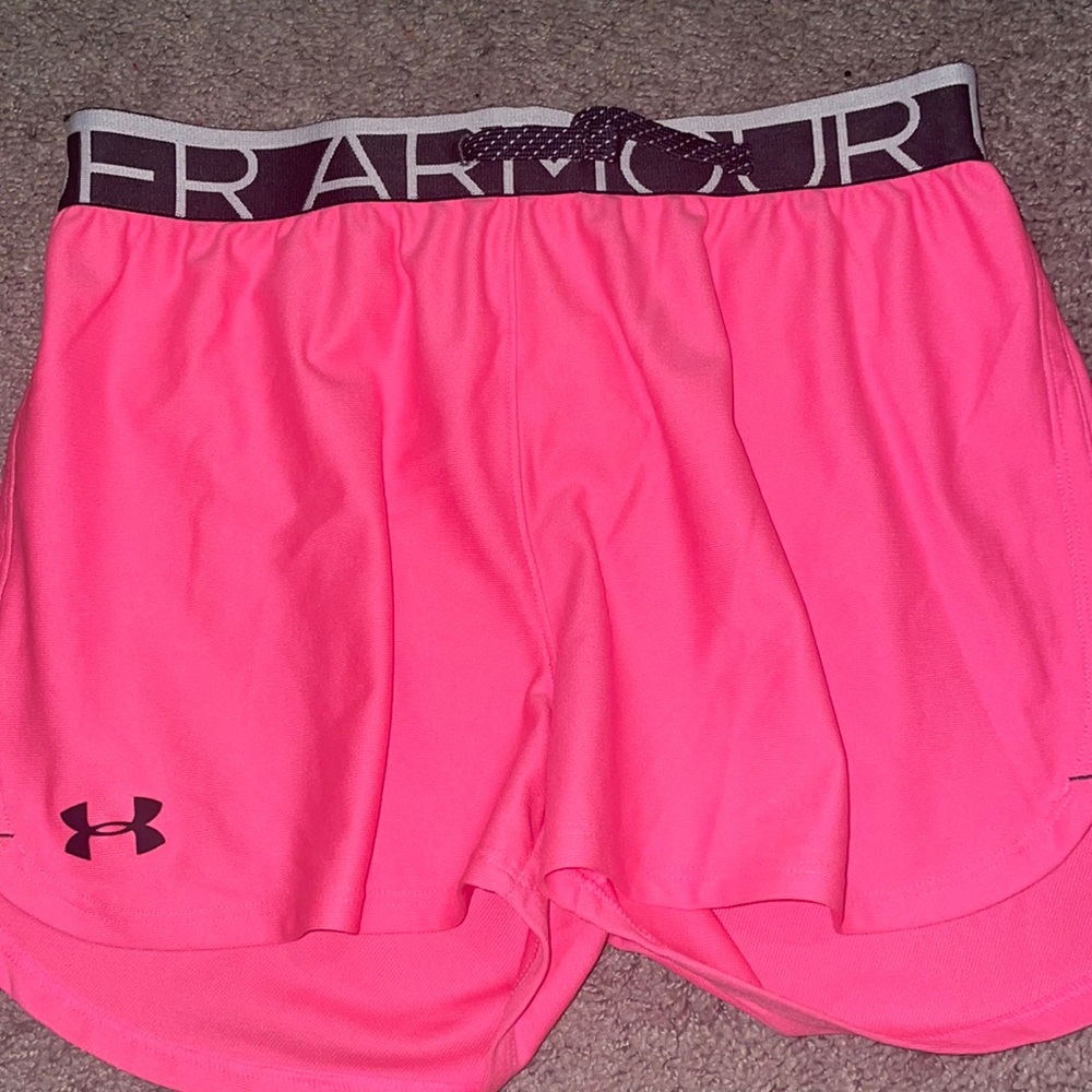 Under Armour hot pink athletic shorts - size youth large